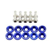 SRTMIRJJ 10 Pcs Fender Bumper Washer for E-class Cabrio/ 4. Gen (A207)/2013 2014 2015 2016 2017, Stainless Steel M6 CNC Billet Aluminum Fender Washer, Engine Bay Dress Up Kit,Blue