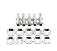 SRTMIRJJ 10 Pcs Fender Bumper Washer for E-class Cabrio/ 4. Gen (A207)/2013 2014 2015 2016 2017, Stainless Steel M6 CNC Billet Aluminum Fender Washer, Engine Bay Dress Up Kit,Silver