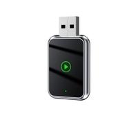 SRTMIRJJ 2 in 1 Wireless Carplay Adapter for Citroen C3 2017 2018 2019 2020 2021 2022 2023 2024 2025, Effortlessly Convert Wired to Wireless CarPlay, Auto Connect, Low Latency, Plug Play,Silver
