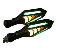 SRTMIRJJ 2 Pcs Motorcycle Indicators for VERSYS 1000 VERSYS1000 Cuscino, Flowing Turn Signal Lights, 12V Waterproof LED Turning Indicators, Daytime Running Lights,Green