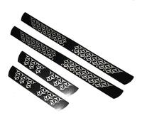 SRTMIRJJ 4 Pcs Stainless Steel Car Door Sill Protector for Honda Jazz 2021, Scratch Resistant Welcome Pedal Guard, Antislip Kick Plates, Accessories, Pearl Black