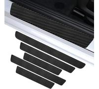 SRTMIRJJ 5 Piece Car Door Sill Protector Strips for VW Golf 8 Mk8 / GTI GTD GTE 2020-2024, Car Scuff Plate Door Sill Trim Welcome Pedal Protector Cover Accessories