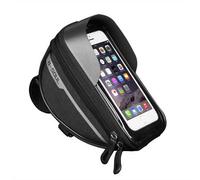 SRTMIRJJ Bike Frame Bag for Bianchi Freccia Celeste Giro Grizzly 29.x Impulso, Water Repellent Mobile Phone Holder, Smartphones up to 6.4 Inches with TPU Sensitive Touchscreen,Black