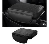SRTMIRJJ Car Center Console Cover for Ford Mustang Mach-E 2021-2026, Arm Rest Cushion Pads Leather Car Armrest Cover with 2 Storage Bags Accessories,B-32 * 22 * 5