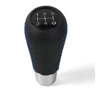 SRTMIRJJ Car Gear Shift Knob for Ford Fiesta, Manual Gear Stick Shift Cover, Universal 5 Speed Gear Knob with 4 Adapters for Most Manual Cars,C/Black-blue