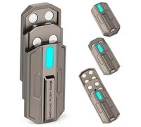 SRTODTG Magnetic Fidget Slider-Triple Glow-in-The-Dark Metal Fidget Toys,Push Card Office Magnetic Sliding Fidget Toy,ADHD Anxiety Stress Relief Toys,Ideal Gifts for Father Man & Friends (Blue)