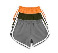 SRTUMEY 3 PC Shorts for Women Casual Summer Sports Yoga Shorts Workout Athletic Running Gym Shorts Pajamas for Women Shorts Set Sexy Green