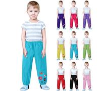 SRTUMEY Athletic Pants Size 12 Toddler Boys Girl's Rain Pants Butterfly Flower Printed Elastic Waistband Windproof & Rainproof Mud Trousers Rain Trousers 12-18 Months Hot Pink
