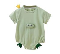 SRTUMEY Baby Rompers 3-12 Months Boys Summer Baby Newborn Frog Short Sleeved Thin of The Triangular Package Ass Clothes Crawl Suit Newborn Baby Girl Jumpsuit Green