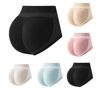 SRTUMEY Black Butt Lifter Panties for Women Artifact Hip Lifting Pants Padded Underwear Booty Pads Enhancer Shorts Seamless Underwear Woman Bikini Panties Packs L