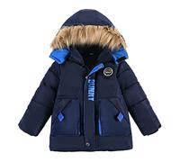 SRTUMEY Boys Down Jacket Hood,Children Kids Baby Boys Winter Thick Jacket Coat,Fashion Warm Hooded Coat Kid Jacket Snowsuit Coat Parka for 1 to 7 Years Boy Winter Coat for 3 Years