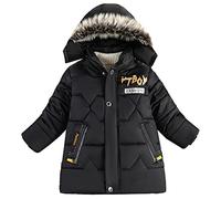 SRTUMEY Boys Down Jacket Hood, Children Kids Baby Boys Winter Thick Jacket Coat, Fashion Warm Hooded Coat Kid Jacket Snowsuit Coat Parka for 1 to 7 Years Boy