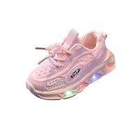 SRTUMEY Clearance Fashion LED Light Shoes for Baby Kids Children Light Up Running Sneakers Boys Girls Non Slip Sports Shoes Size 11.5 Pink