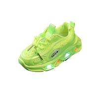 SRTUMEY Clearance Fashion LED Light Shoes for Baby Kids Children Light Up Running Sneakers Boys Girls Non Slip Sports Shoes Size 5 Green