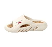 SRTUMEY Comfortable Mens Slip On Sliders Lightweight Summer Slippers Durable Performance Breathable Sports Sandals Cushioned Footbed Non Slip Rubber Sole Shower Home Outdoor Pool Beige, Size 5