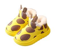 SRTUMEY Giraffe Animal Cartoon Slippers Girls Boys Slippers Waterproof Warm House Slippers Toddler Winter Fleece Lined Ankle Full Wrapped Slippers