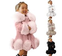 SRTUMEY Kids Coats Winter 7-8 Years Toddler Girls Jacket Fall Winter Toddler Infant Kids Fleece Collar Soild Jackets Warm Woolen Jacket Coats Teen Jackets Girls Grey