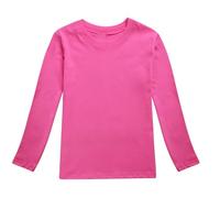 SRTUMEY Kids Pullover Tops Clearance UK Children's Autumn and Winter Clothes for Boys and Girls Long Sleeve T Shirt with Underwear Top Christmas Age 12-14 Years Hot Pink