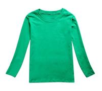 SRTUMEY Kids Pullover Tops Shirt Clearance UK Children's Autumn and Spring Clothes for Boys Girls Long Sleeve T-Shirt Underwear Tops Baby Toddler Clothing Age 12-14 Years Green