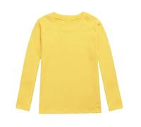 SRTUMEY Kids Pullover Tops Shirt Clearance UK Children's Autumn and Spring Clothes for Boys Girls Long Sleeve T-Shirt Underwear Tops Baby Toddler Clothing Age 5-6 Years Yellow