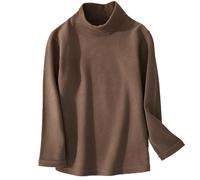 SRTUMEY Loose Pullover Tops Sweatshirt for Kids Girls UK Clearance Kids Autumn Winter Toddler Boys Girls Jackets With Warm Constant Temperature Half Turtleneck Base T Shirt New Years Age 2-3 Years