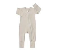 SRTUMEY My First Christmas Romper Infant Spring Autumn and Winter Long Sleeved Double Zipper Wrapped Hands and Feet Pajamas