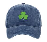 SRTUMEY St.Patrick's Day Baseball Cap for Womens Mens Irish Shamrock Embroidery Clover Hat Vintage Adjustable Hip Hop Hats Distressed Washed Cotton Dad Trucker Caps Sports Sun Cap