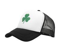 SRTUMEY St.Patrick's Day Baseball Hat for Womens Mens Irish Shamrock Embroidery Clover Hats Vintage Adjustable Hip Hop Cap Distressed Washed Cotton Trucker Sports Sun Cap
