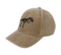 SRTUMEY Summer Baseball Cap, Dinosaur Embroidered Boy Duck Tongue Cap Version of Spring and Summer Sun Shading Retro Baseball Cap Hat for Boys Quick Drying Khaki