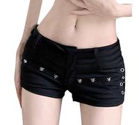 SRTUMEY Sweat Shorts Women Set Black Hot Girl Low Waist Shorts Women's Summer Outerwear Versatile Slimming Tight Covering HIPS Hot Pants Women Jumpsuit Women Casual Shorts