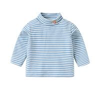 SRTUMEY Toddler Boys Top Undershirts Baby Boys Girls Long Sleeve Striped Cute Cartoon Blouse Tops Pullover Outfits Clothes Toddler Boy Shirts 5t #3_Blue 2-3 Years