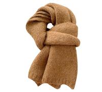 SRTUMEY Winter Scarf for Women UK, Solid Color Wool Blend Knitted Scarf for Women's Winter Versatile Soft And Warm Woolen Scarf Womans Xmas Gifts
