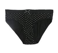 SRTUMEY Women Cotton Underwear Basic Bikini Ladies Panties Polka dot printing Underwear Hi Cut Panties for Everyday Panty Black L