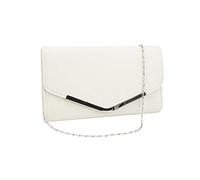 SRTUMEY Women Evening Bags Bling Glitter Formal Clutch Purses for Wedding Party Prom Handbags with Shoulder Strap Cocktail Party Bag Chain Phone Evening Bag Phone Bag White