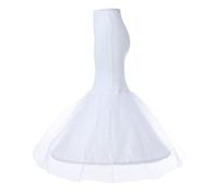 SRTUMEY Womens 2 Hoop A Line Floor Length Wedding Gown Petticoat Underskirt Hoop Skirt Bridal Dress Gown Slip Petticoat 5_White New