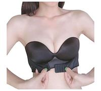 SRTUMEY Womens Bras Multipack 2 Pc 2PC Strapless Non-Slip Adjustment Rimless Dress Bra Womens Sports Bras Plus Size Black