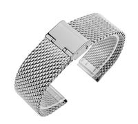 SRTYDCUR 1.0 Mesh Milanese Strap Compatible With Omega Bracelet Compatible With Casio Stainless Steel Watch Compatible With DW Compatible With Seiko Wristbelt 18/20mm(Silver,18mm)