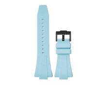 SRTYDCUR 11mm 12mm Rubber Silicone Strap Compatible With Tissot PRX Series Super Player T137.407/Compatible With .410 Men Women Original Quick Release Watch Band(Light blue02,12mm)