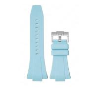 SRTYDCUR 11mm 12mm Rubber Silicone Strap Compatible With Tissot PRX Series Super Player T137.407/Compatible With .410 Men Women Original Quick Release Watch Band(Light blue01,11mm)