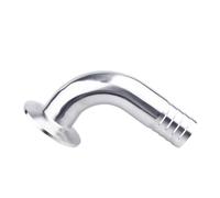 SRTYDCUR 12.7/16/19/25/32/38/45/51/Mm OD SS304 Hose Barb Pipe Fitting 1.5" 2” Tri Clamp 50.5mm/64mm Ferrule 90 Degree Elbow(45mm x Ferrule 64)