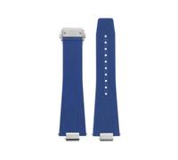 SRTYDCUR 12mm Men's Watch Strap Compatible With Tissot PRX T137.407 T137.410 Super Player Fashion Rubber Watchband Quick Release Silicone Bracelet(Blue Silver)