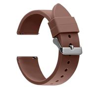 SRTYDCUR 16mm 18mm 20mm 22mm Soft Rubber Silicone Strap Quick Release Watch Band Compatible With Seiko Compatible With Omega Compatible With Casio Universal Bracelets Belts(Brown,18mm)