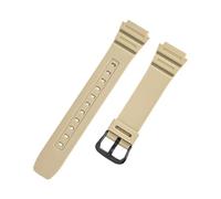 SRTYDCUR 18mm Rubber Strap Compatible With Casio G-SHOCK AQ-S810W AE-1200 W-216H W-735H SGW-400 MRW-200H Men Universal Resin Replace Watch Band(Khaki black)