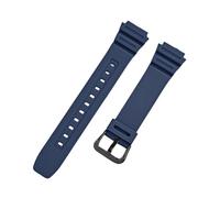 SRTYDCUR 18mm Rubber Strap Compatible With Casio G-SHOCK AQ-S810W AE-1200 W-216H W-735H SGW-400 MRW-200H Men Universal Resin Replace Watch Band(Royal blue black)