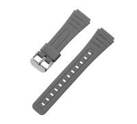 SRTYDCUR 18mm Soft Silicone Watch Strap Compatible With CASIO F91W W-800H For W800H SGW400 F91W F84 F105/108 A158/168 AE1200/1300 Men Wrist Bracelet(Gray)