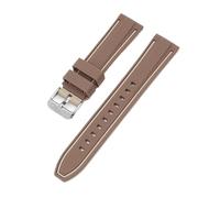 SRTYDCUR 20mm Silicone Watch Band Compatible With Omega X Swatch Joint MoonSwatch Strap Men Women Double Color Sport Quick Release Wrist Bracelet(Dark brown)