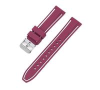 SRTYDCUR 20mm Silicone Watch Band Compatible With Omega X Swatch Joint MoonSwatch Strap Men Women Double Color Sport Quick Release Wrist Bracelet(Red grey)