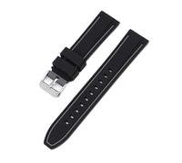 SRTYDCUR 20mm Silicone Watch Band Compatible With Omega X Swatch Joint MoonSwatch Strap Men Women Double Color Sport Quick Release Wrist Bracelet(Black grey)
