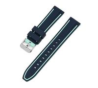 SRTYDCUR 20mm Silicone Watch Band Compatible With Omega X Swatch Joint MoonSwatch Strap Men Women Double Color Sport Quick Release Wrist Bracelet(Blue green)