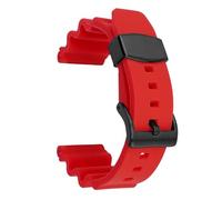 SRTYDCUR 22mm For Seiko Compatible With Prospex SKX007 Tuna Sumo Turtle Metal Ring Rubber Watch Strap Diving Sport Silicone Replacement Bracelet(Red-black buckle)